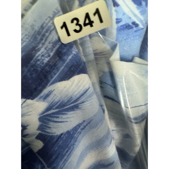 Ho Aloha Hawaiian Shirt Mens XL Blue Short Sleeve Button Up Floral - Picture 9 of 9